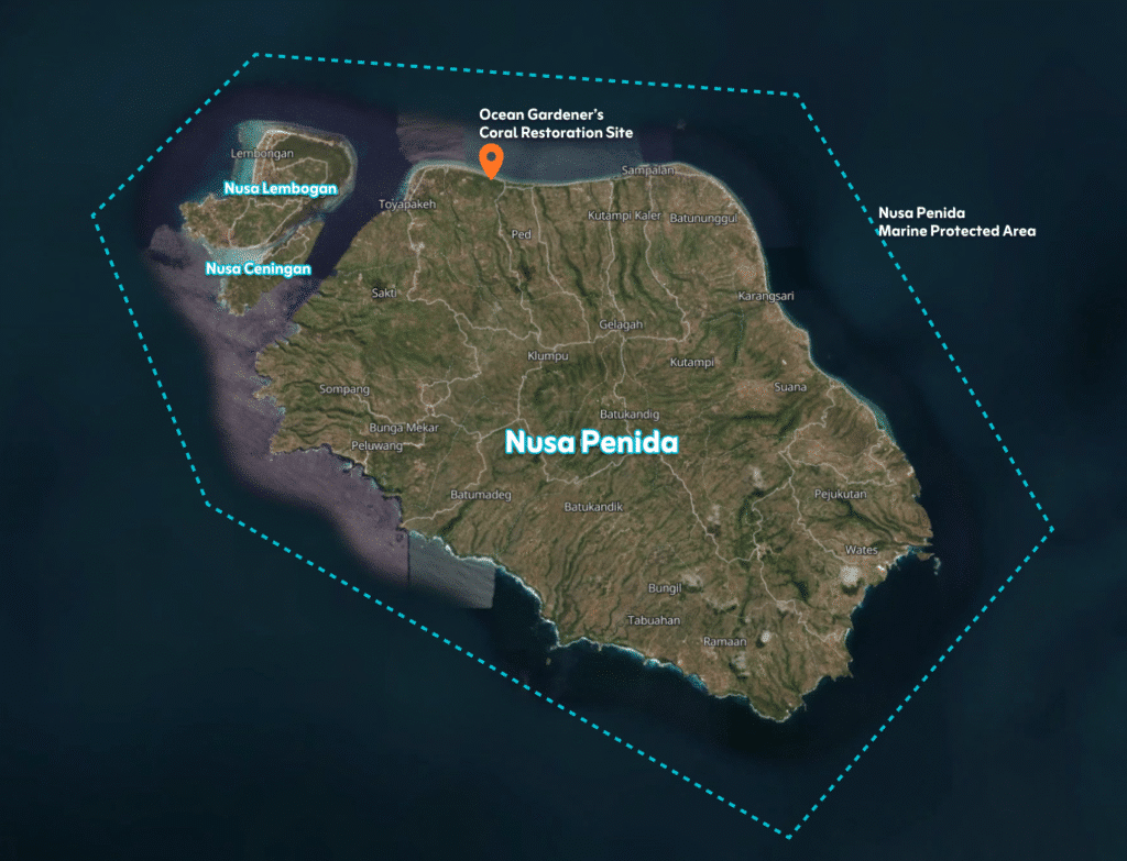 Map of Nusa Penida Marine Protected Area