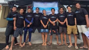 Ocean Gardener's first TFCCA Batch 1 coral restoration trainees at the training venue in Ped, Nusa Penida
