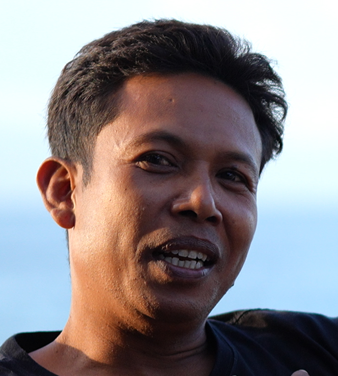 Nyoman, an Ocean Gardener scholarship graduate from the Ped fishermen's community in Nusa Penida